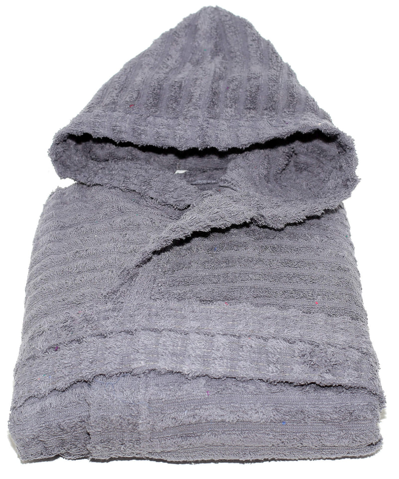 Accappatoio in Spugna 100% Cotone Sally Horizon Grigio Scuro