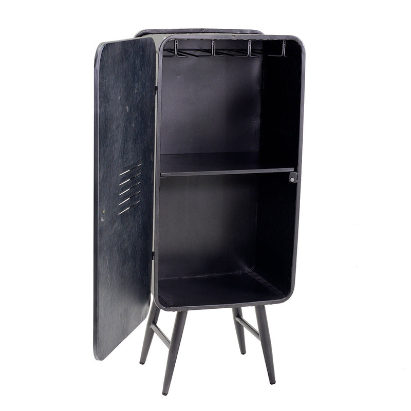 Cantinetta 6 Posti in Metallo 44x30x107cm Loker Nera