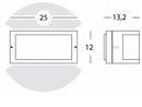 Lampada Applique Mezza Luna Aperta Colore Alluminio per Esterno Linea Umbe Sovil