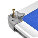 Lavagna con Fondo in Sughero e Panno Blu 200x100 cm in Alluminio Silver