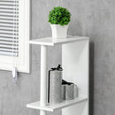 Mobile a Colonna 2 Ripiani 2 Armadietti 15,2x29,8x118 cm in MDF e Legno Truciolare Bianco