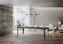 Tavolo Allungabile 160-420x90x77 cm Karamay Premium Noce Telaio Antracite 