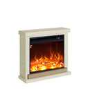 Camino Elettrico da Pavimento 75x67,8x24,5 cm Effetto Fiamma 1500W Sined Sorano Avorio
