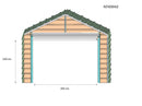 Casetta Box da Giardino in Lamiera di Acciaio 360x760x307 cm Verde
