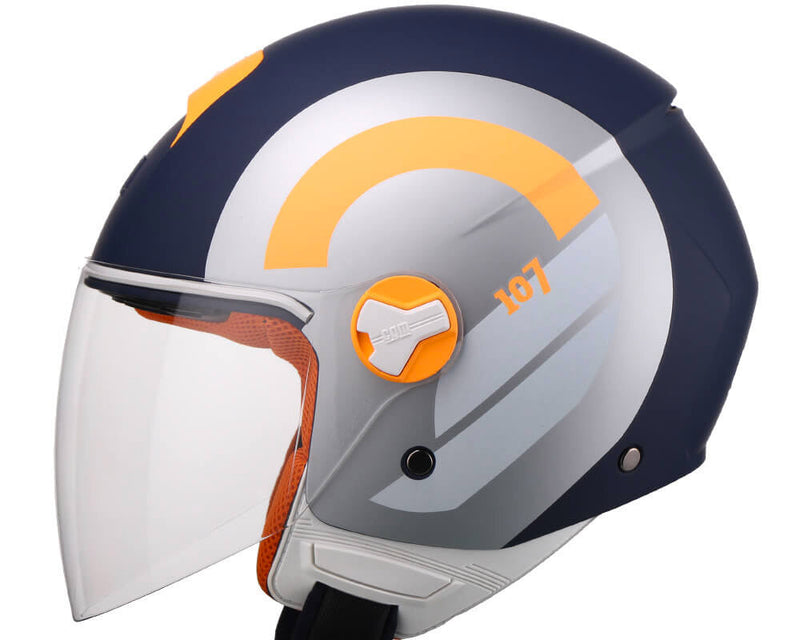 Casco Demi-Jet per Scooter Visiera Lunga CGM Taormina 107R Blu Opaco Varie Misure