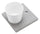 Base con Vaschetta per Fontane con Ghiera Piccola 40x40x5 cm in Cemento Belfer 42/BSE/4 Bianco