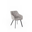 Set 4 Sedie 60x55xH79 cm in Tessuto Elsa Grigio Chiaro