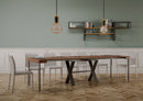 Consolle Allungabile 90-290x40x77 cm in Nobilitato Marrone