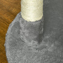 Albero Tiragraffi Ø60x136 cm con Lettino e Pallina Grigio