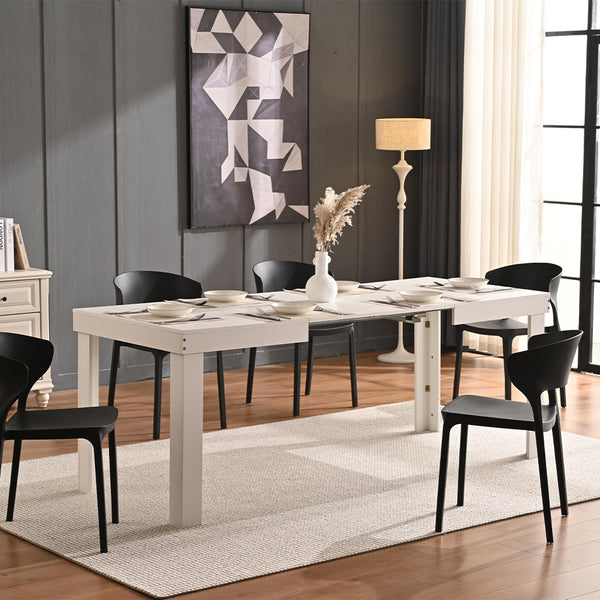 Tavolo da Pranzo Allungabile 120-200x80x76 cm in Legno Bianco acquista