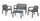 Gartengarnitur, Sofa, 2 Sessel und Couchtisch aus Harz Keter Emily Lounge in Anthrazit