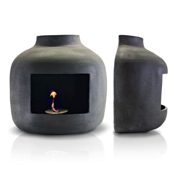 prezzo Bioethanol Wandkamin aus Keramik 50x60 cm Ferazzoli Apple Gunmetal