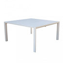 Tavolo Bilbao 150x100/150x74 h cm in Alluminio Tortora