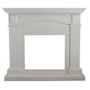 Cornice da Pavimento per Inserto Camino Elettrico 113,7x102,2x28,2 cm in MDF Sined Cetona Bianco