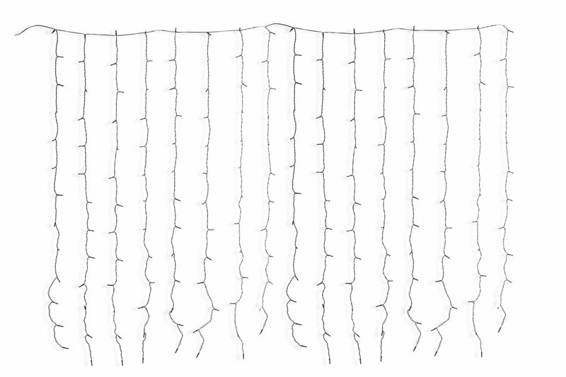 Tenda Luminosa Natalizia 208 LED 0,7x3m Multicolor da Esterno-Interno Soriani 4.5V