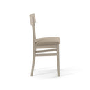 Set 2 Sedie 44x45xH82 cm in Legno Laccato Monaco Tortora