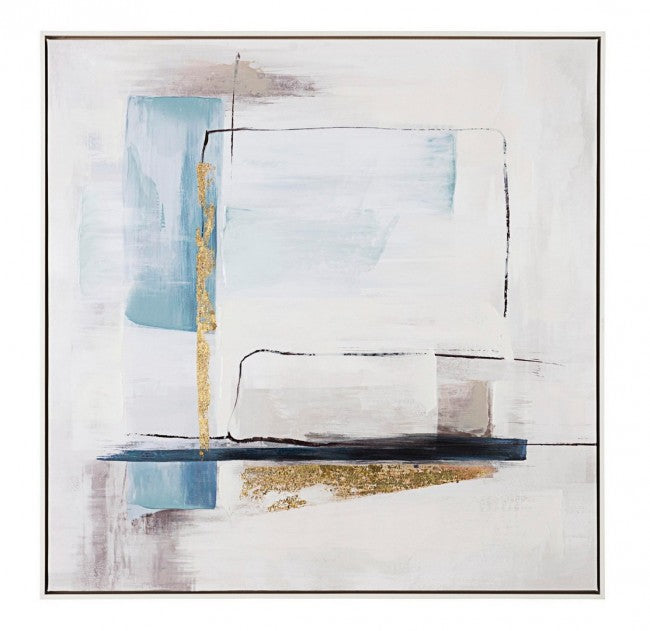 Dipinto Olio con Cornice Crown P2379-4 82.5x82.5 cm in Stampa su Tela