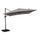 Saturno Dezentraler Gartenschirm 3x4m aus beigem Aluminium mit grauem Stoff