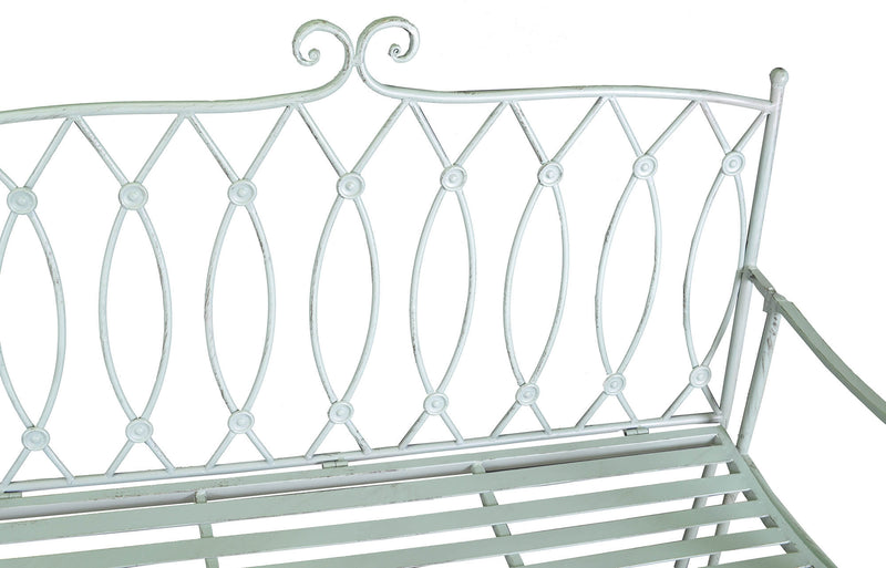 Panchina 2 Posti da Giardino 104x55x95,5 cm in Metallo Ragusa Verde