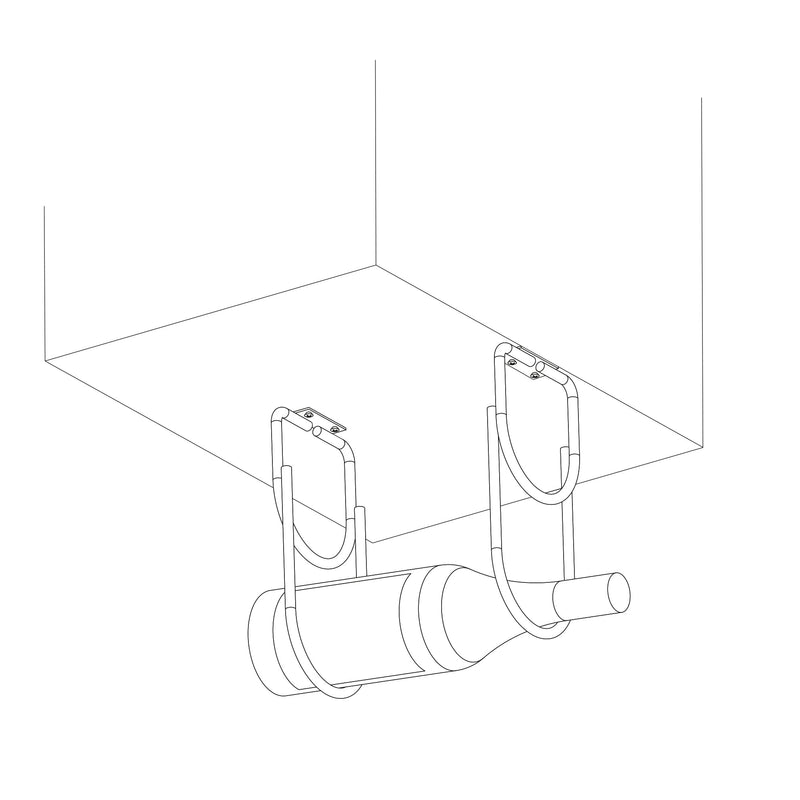 Portabottiglie per Mobili 2 Bottiglie in Acciaio Emuca Cromato