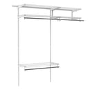 Set Appendiabiti a Muro 178,2x38,8x128 cm con 5 Mensole e 3 Barre Salvaspazio Bianco