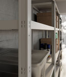Scaffale a Incastro RAKO 100x40x187 cm 5 Ripiani Portata 80 kg in Metallo Bianco  