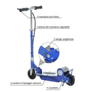 Monopattino Elettrico per Bambini 120W Pieghevole con Freno e Cavalletto Blu 
