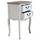 Mobiletto Cuore 2 44x32x74 h cm in Legno di paulownia Bianco