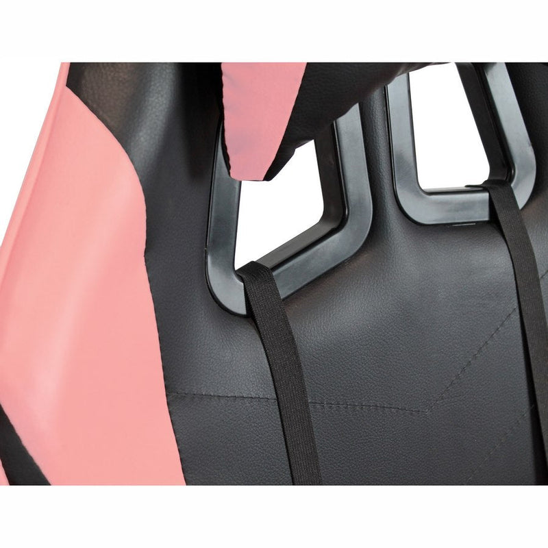 Sedia da Gaming Ergonomica in Similpelle Rosa/Nera