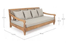 Divano Letto da Esterno Daybed 190x112x81h cm con Cuscini Bali Natural Fsc