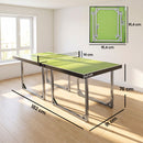 Tavolo da Ping Pong Pieghevole 182x91x76 cm con Rete in Acciaio e MDF Verde      