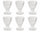 Set mit 6 transparenten Glaskelchen Ø9x13 cm Villa d'Este Home Tivoli Imperial