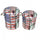 Set 2 Pouf Round Container aus MDF USA