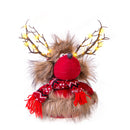 Renna con Led H35 cm in Tessuto Rosso