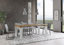 Consolle Allungabile 90-196x40x77 cm in Nobilitato Marrone e Bianco