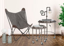 Sedia Montana 74x71x103 cm in Ferro e Poliestere Grigio e Marrone