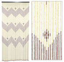 Tenda a Fili per Porta Antimosche 140x240 cm in Legno Zig Zag Scuro