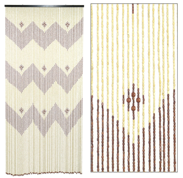 Fadenvorhang für Fliegengitter 140x240 cm in Dark Zig Zag Wood online