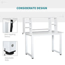 Scrivania con Scaffale 120x60x125 cm in Legno Bianco