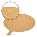 Bacheca in Sughero Forma Fumetto Tonda con Cornice Nera da Parete 44x29x1 cm