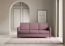 Divano 3 Posti 198x85x85 cm Karay in Tessuto Prugna
