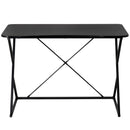 Scrivania da Ufficio Compatta 100x60x75,5 cm in Metallo e MDF Nera