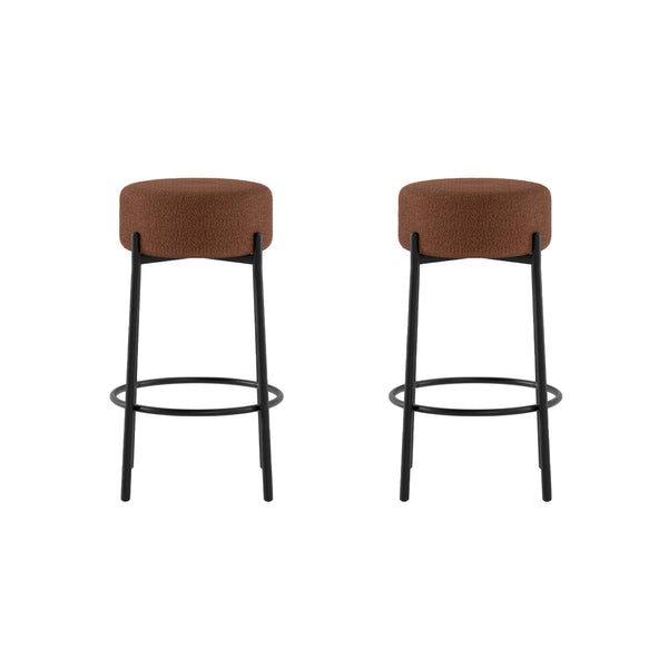 Set 2 Sgabelli Syd 41x41x67 cm in Tessuto Ruggine acquista