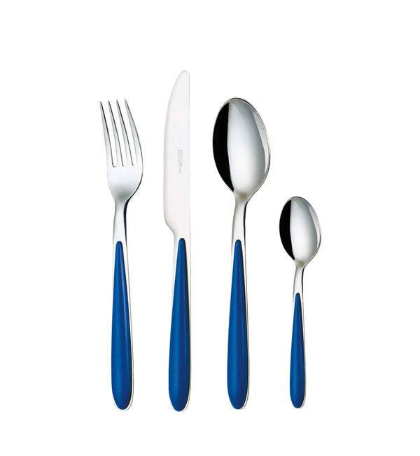 online Servizio Set di Posate 24 Pezzi in Acciaio Eme Caribe Blu 55