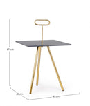 Tavolino Inesh Rock Quadrato 40x40 in Vetro