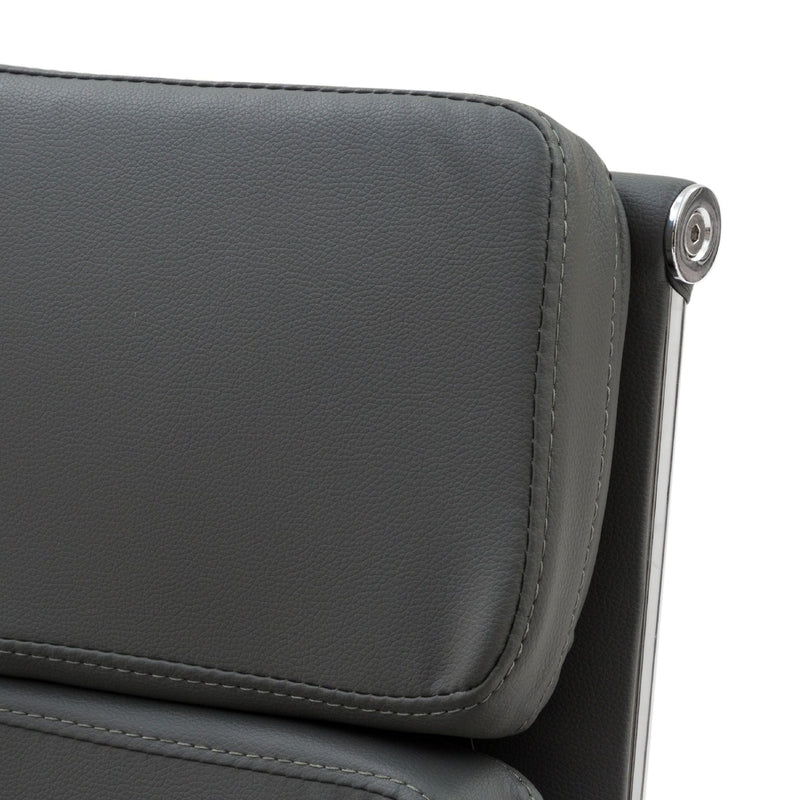 Poltrona Mito Dirigenziale Simil Grigia Cromata