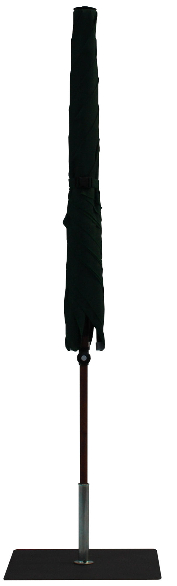 Ombrellone da Giardino 2x2 m Palo Ø38 mm in Alluminio Effetto Legno Tessuto Poliestere Trend Wood Verde