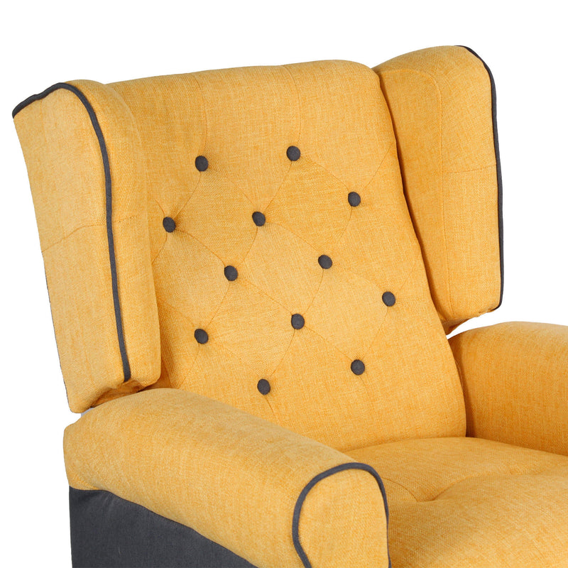 Poltrona Relax Reclinabile in Tessuto Ocra