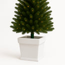 Base Albero di Natale Vaso Bianco Supporto 30x30x35 cm con Attacco Universale