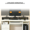 Supporto Monitor 80-117x23,5x10 cm in MDF Nero